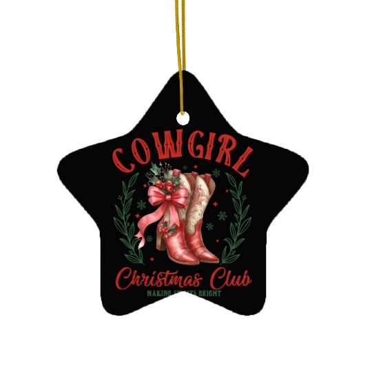 Cowgirl Christmas, Christmas Vintage Ceramic Ornaments