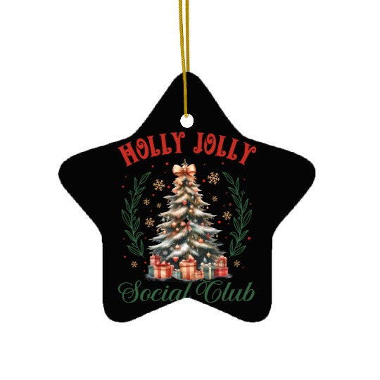 Holly Jolly Nutcracker, Merry Christmas Ceramic Ornaments