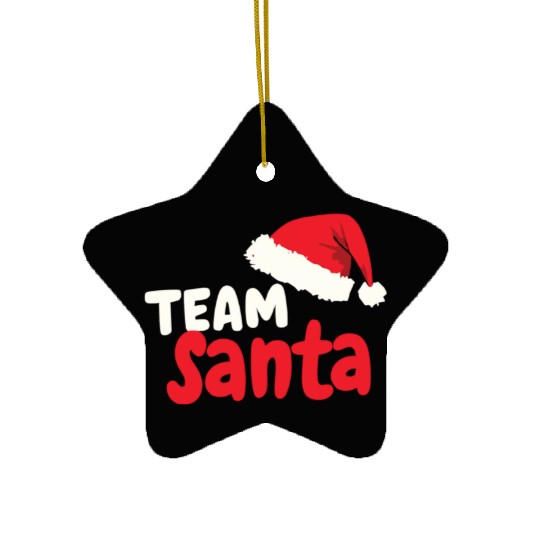 Team Santa Santa Claus Christmas Santa Claus Ceramic Ornaments