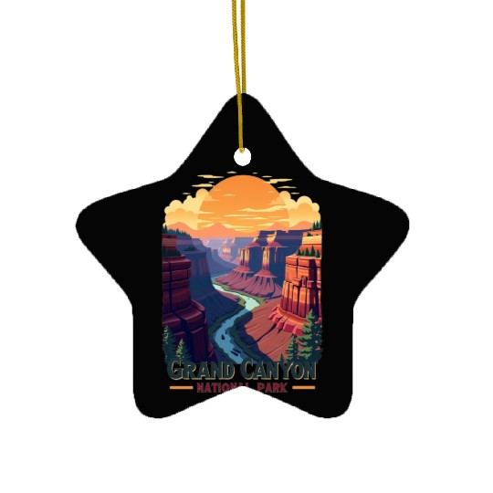 Majestic Grand Canyon: Nature's Masterpiece Ceramic Ornaments