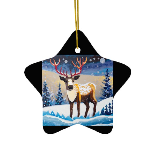 A raider and the night Ceramic Ornaments