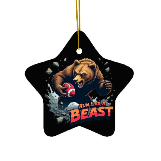 Angry runs: Run like a Bear Ceramic Ornaments