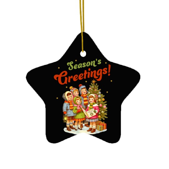 Seasons Greetings Ceramic Ornaments