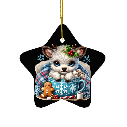 Christmas Retro, Merry Christmas Ceramic Ornaments