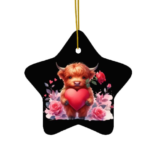 Valentines Day, Valentine Retro Ceramic Ornaments