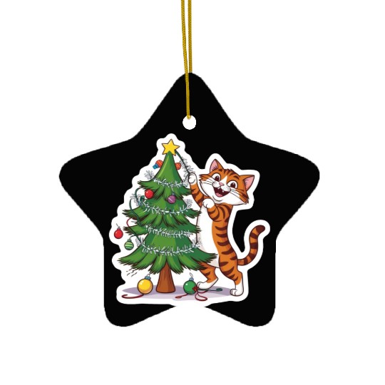 Climbing the Christmas Spirit Ceramic Ornaments