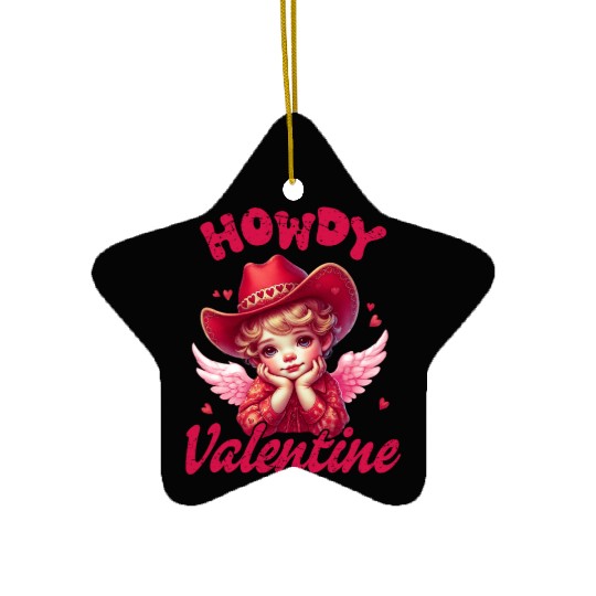 Howdy Valentine, Valentines Day Ceramic Ornaments