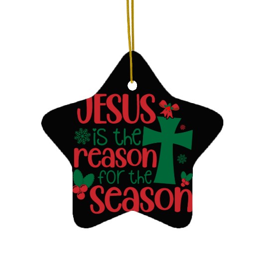 Jesus is the Reason for the Season, Christmas Ceramic Ornaments