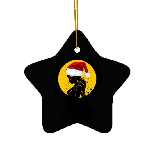 Christmas Pregnancy Santa's little surprise Ceramic Ornaments