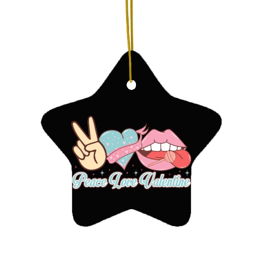 Valentines Day, Valentine Retro Ceramic Ornaments