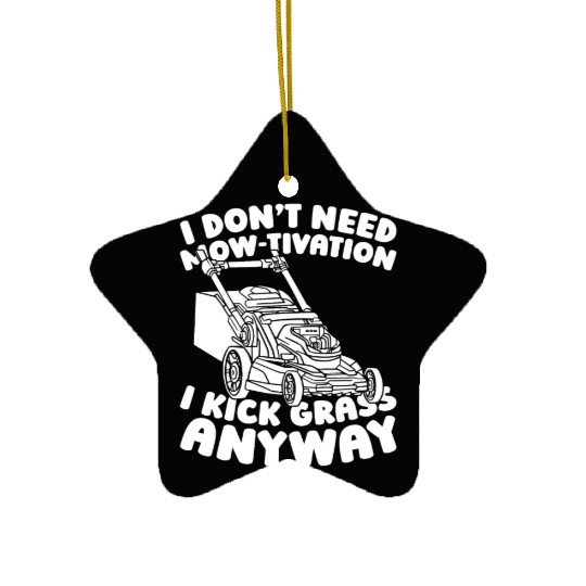 Lawn Mower Lawn Mowing Ceramic Ornaments