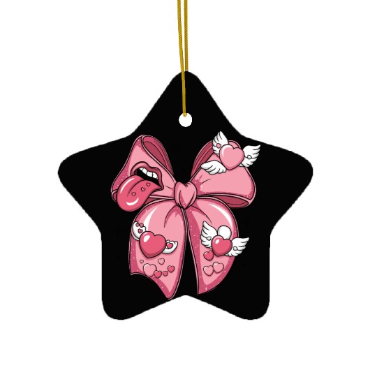 Valentine Coquette Ceramic Ornaments