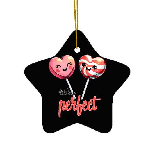 Valentines Cute, Valentine Retro Ceramic Ornaments