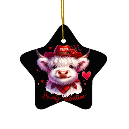 Howdy Valentine, Valentines Day Ceramic Ornaments