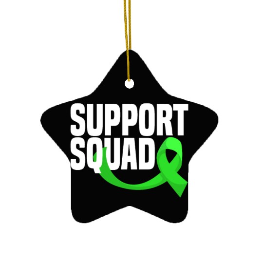 Non-Hodgkin Lymphoma Awareness Support Squad Ceramic Ornaments