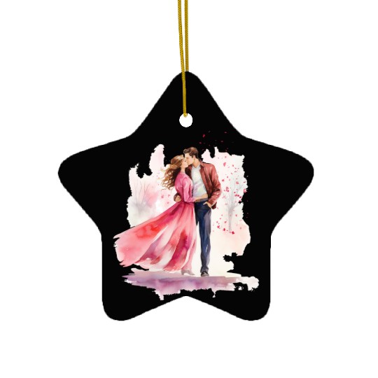 Valentines Day, Valentine Retro Ceramic Ornaments