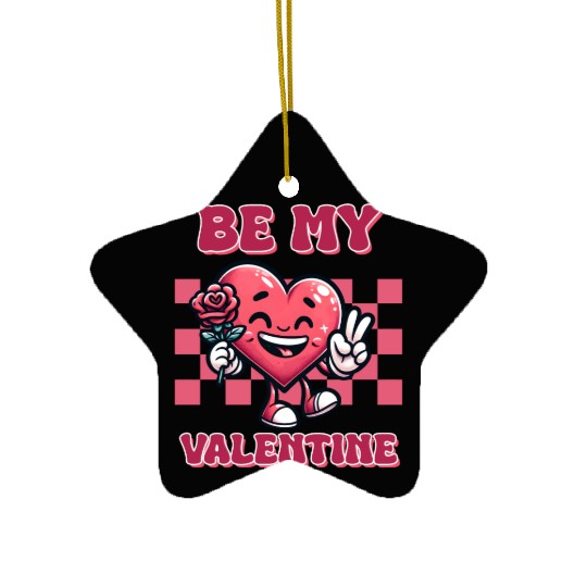 Valentines, Valentines Day, Retro Valentine Ceramic Ornaments