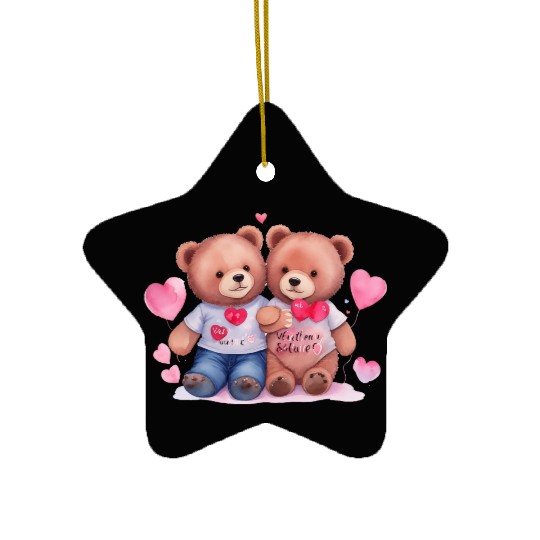 Valentines, Valentines Day, Retro Valentine Ceramic Ornaments