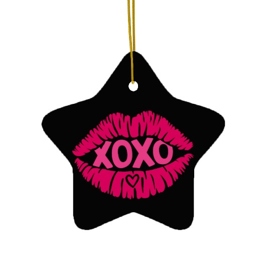 XOXO Valentine Sublimation Ceramic Ornaments
