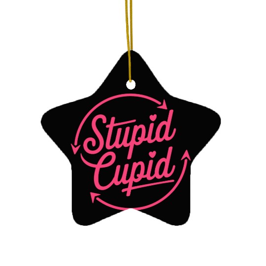 Stupid Cupid Sublimation Ceramic Ornaments