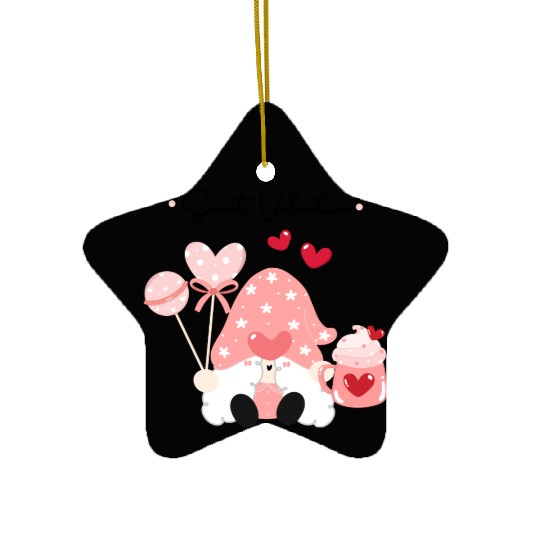 Valentines Day, Valentine Retro Ceramic Ornaments