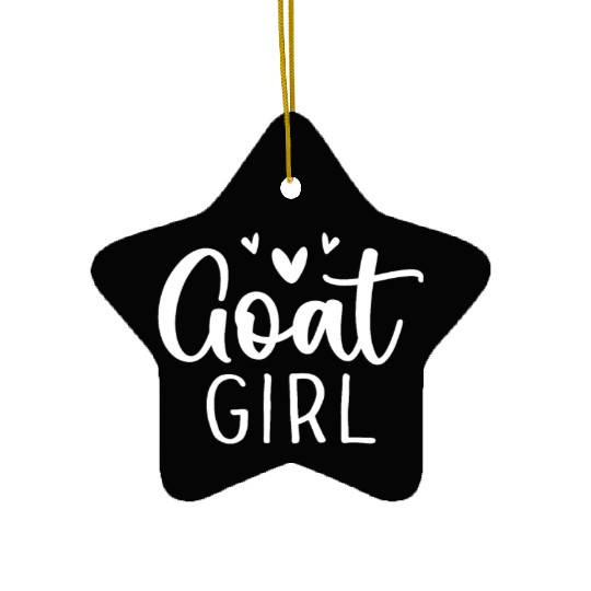 Goat Girl Goat Lovers Dog Lover Farmer Ceramic Ornaments