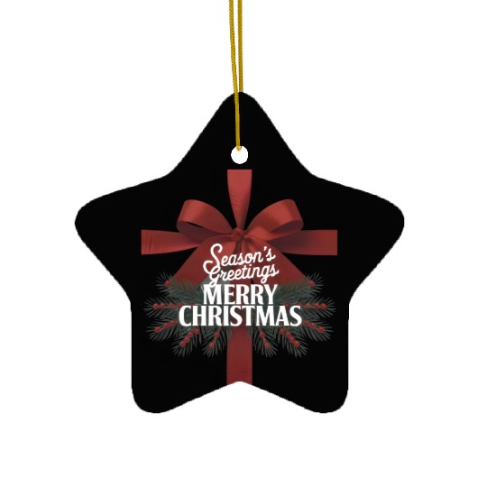 season's greetings Ceramic Ornaments
