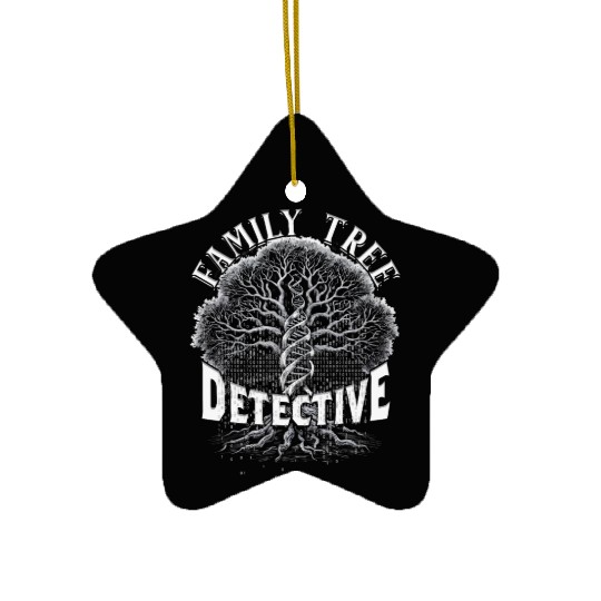 Genealogy Genealogist Family Tree Detective Ceramic Ornaments