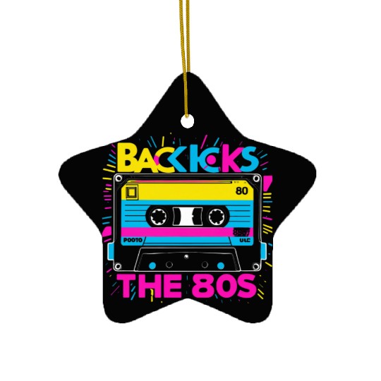 Back to the 80s Retro Cassette Tape Design - Vinta Ceramic Ornaments