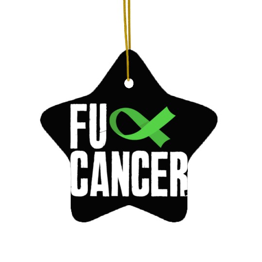 Non-Hodgkin Lymphoma Awareness Fuck Cancer Ceramic Ornaments