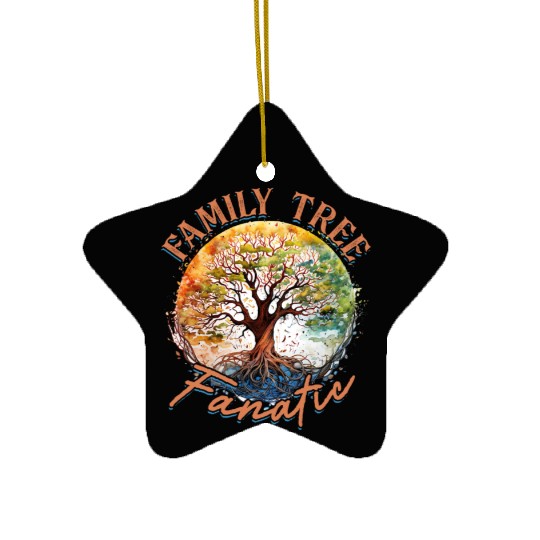 Genealogy Genealogist Family Tree Fanatic Ceramic Ornaments