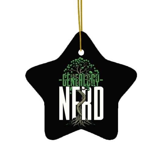 Genealogy Nerd Genealogist Ancestry Ceramic Ornaments