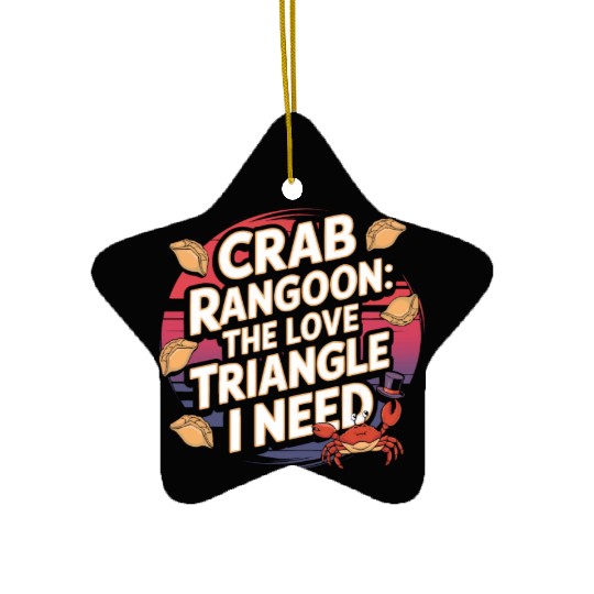 Crab Rangoon Lover American Chinese Sea Food Ceramic Ornaments