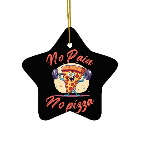 Pizza gym Ceramic Ornaments