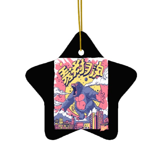 Kaiju Gorilla – Neon City Rampage Ceramic Ornaments