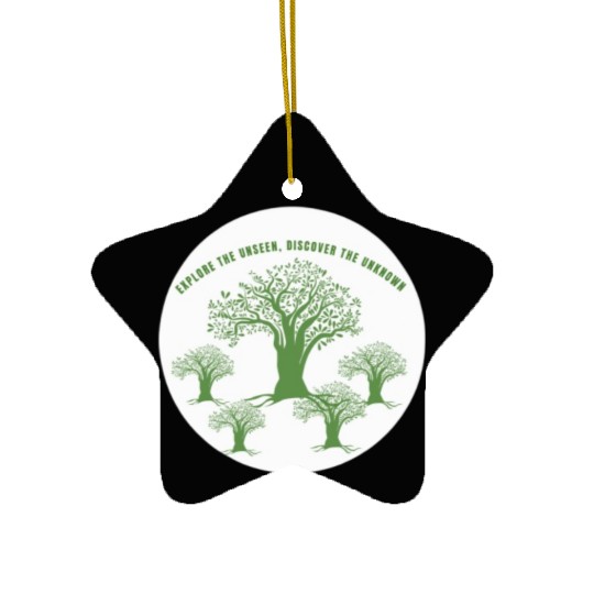 Green Tree Environmentalism Advocacy Ceramic Ornaments