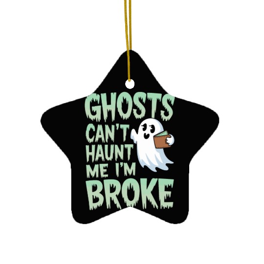 Paranormal Comedy Funny Ghost Humor Lighthearted Ceramic Ornaments