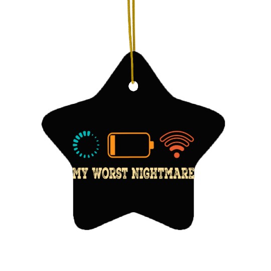 My Worst Nightmare Funny Gamer Humor Video Game Ceramic Ornaments