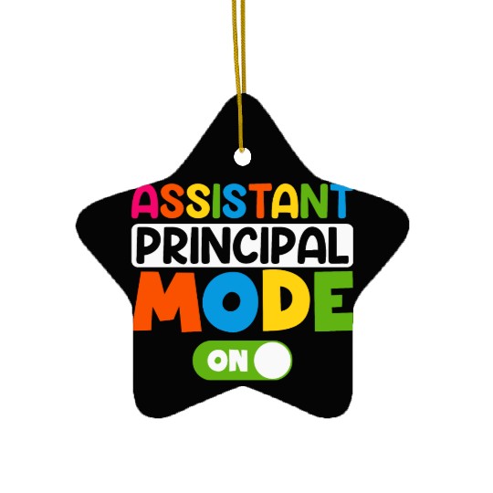 Assistant Principal Mode On 100 days of school Ceramic Ornaments
