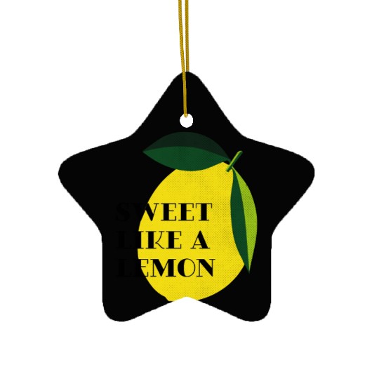 Sweet like a lemon Fruit Citrus Yellow Summer Ceramic Ornaments