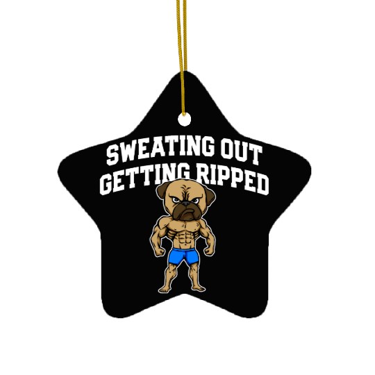 Sweating Out Getting Ripped Workout Player Gym Ceramic Ornaments
