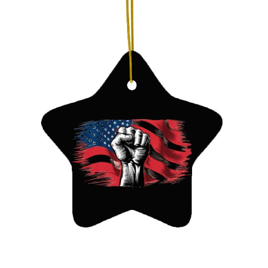 Martin Luther King Day Fight for the poeple Ceramic Ornaments