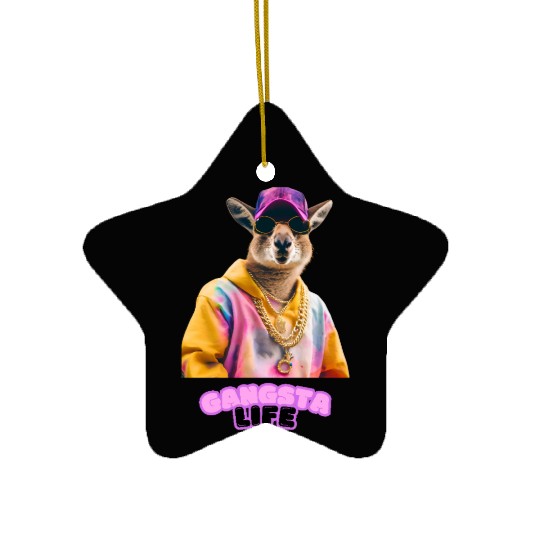 Gangsta life kangaroo Ceramic Ornaments