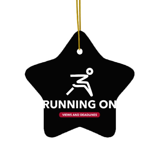 Running On Views - White logo edition Ceramic Ornaments