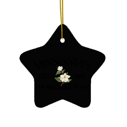 Elegant White Blossom Botanical Design Ceramic Ornaments