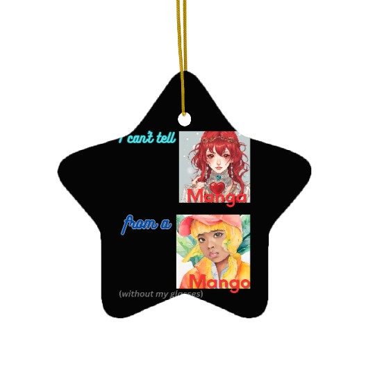 I can t tell manga from a mango Ceramic Ornaments