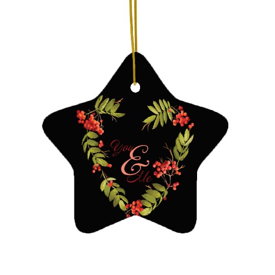 Serene evergreen design for autumn lovers Ceramic Ornaments