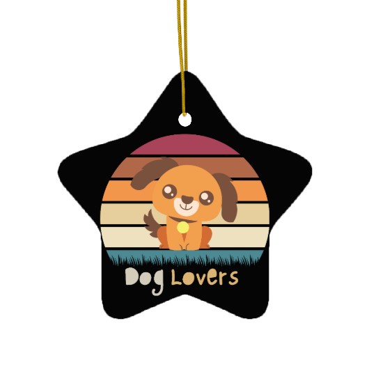 Dog lovers funny and cut dog Ceramic Ornaments