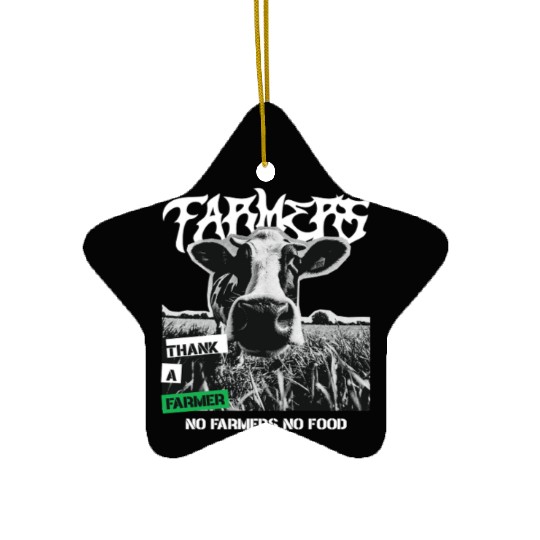 Thank a farmer DESIGN Ceramic Ornaments