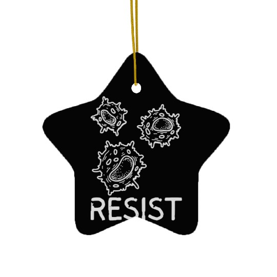 Immune Cell Resist Design – Science & Activism Art Ceramic Ornaments